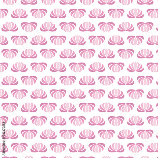 Fototapeta Pink floral seamless pattern vector illustration