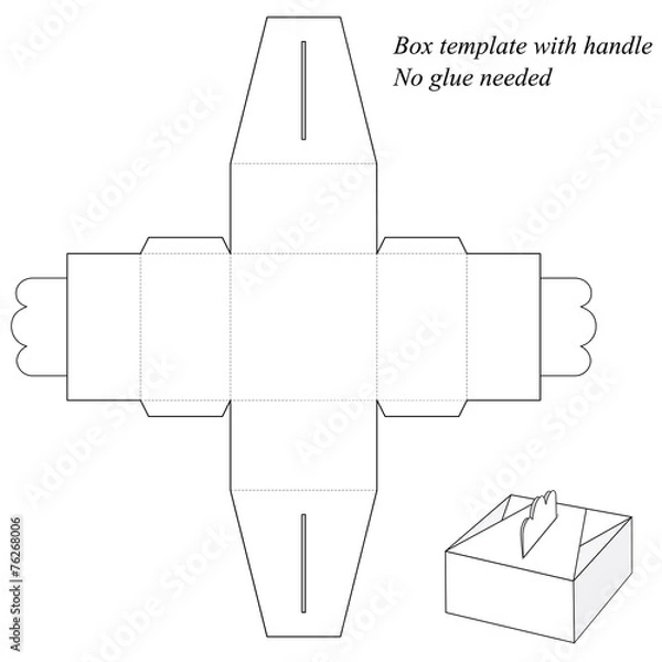Fototapeta Box template with handle