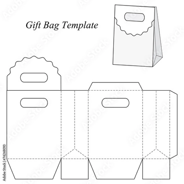 Fototapeta Gift bag template, vector