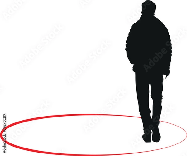 Obraz Silueta_circulo_rojo.eps