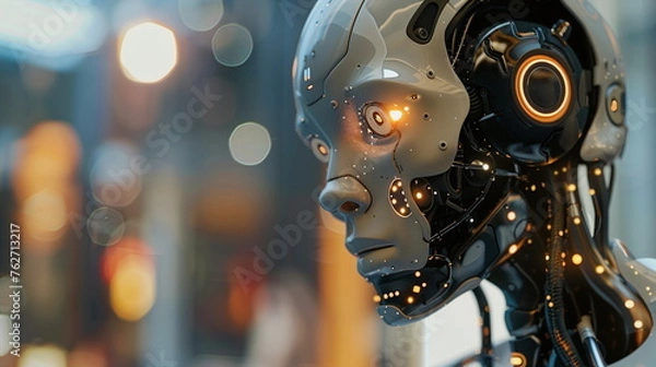 Fototapeta Cyborg as a symbol for artificial intelligence