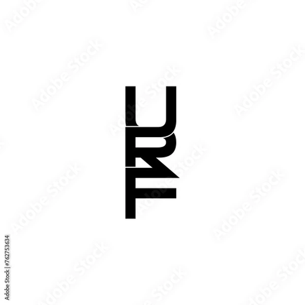 Obraz urf initial letter monogram logo design