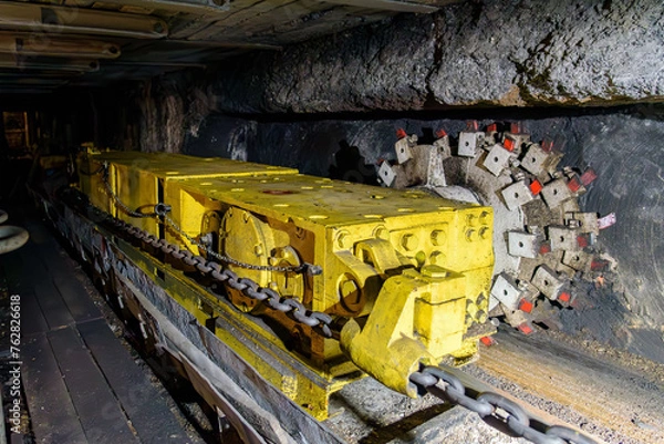 Obraz Drilling machine in coal mine