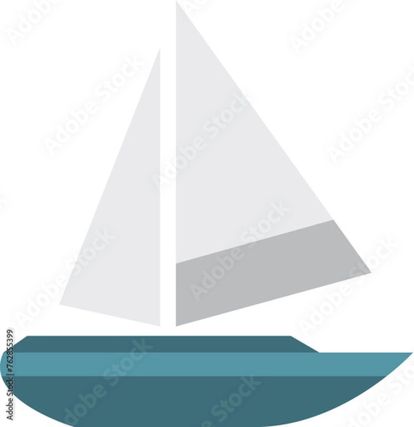 Obraz Flat design sailboat