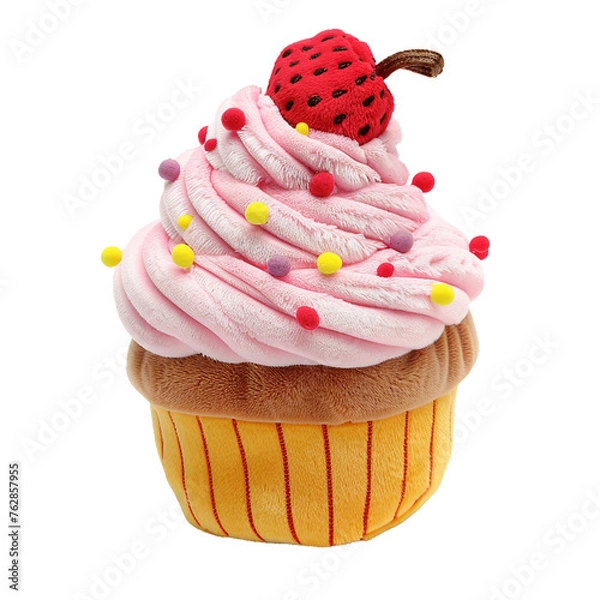 Obraz Cupcake Plush, transparent background, isolated image, generative AI
