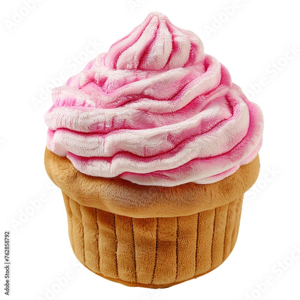 Obraz Cupcake Plush, transparent background, isolated image, generative AI