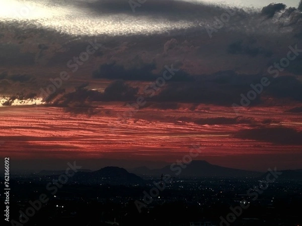 Obraz sunset in the mountains