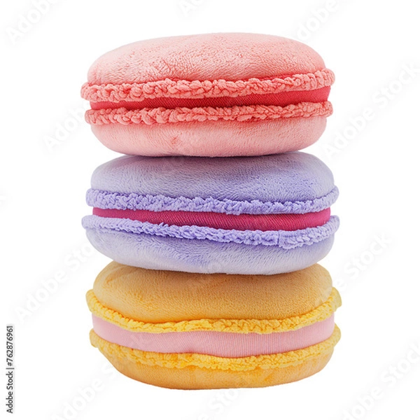 Fototapeta Macaron Plush, transparent background, isolated image, generative AI