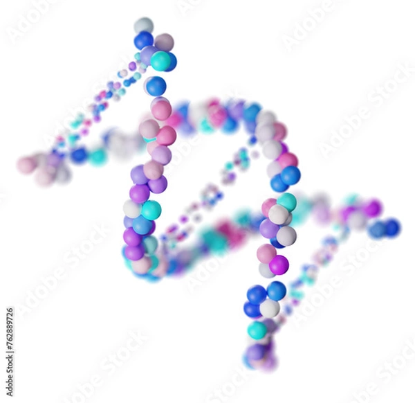Obraz DNA structure genetic biotechnology, 3d rendering