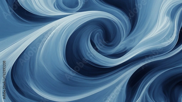Fototapeta abstract background in shades of blue with swirling patterns
