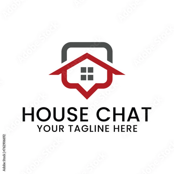 Obraz home chat logo with a unique and modern concept