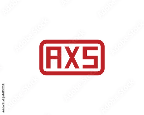 Fototapeta AXS logo design vector template