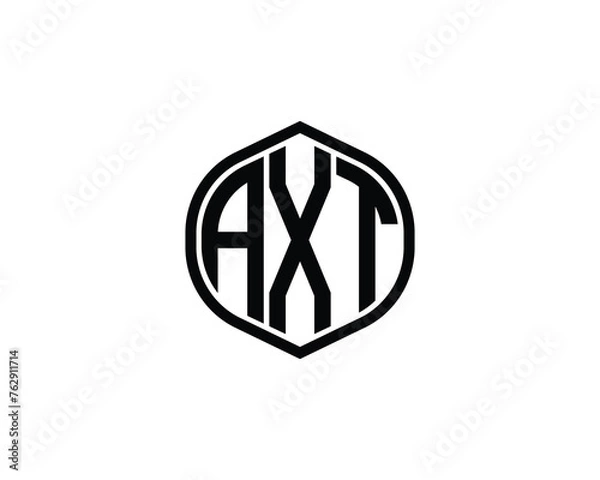 Fototapeta AXT logo design vector template