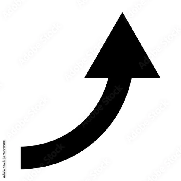 Fototapeta curved arrow icon