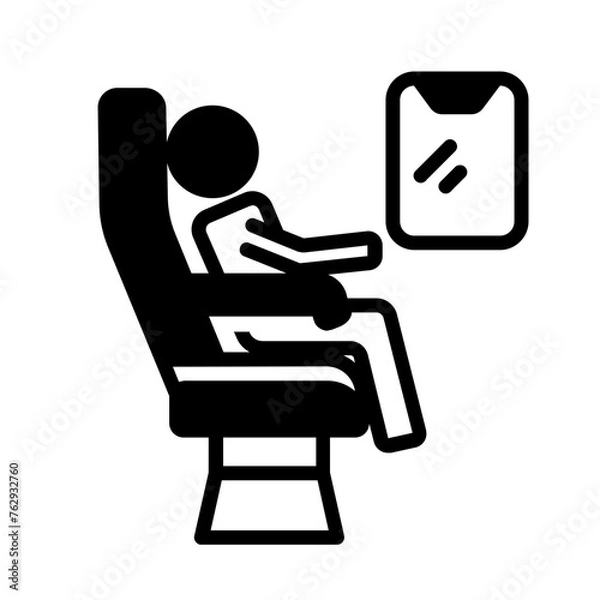 Fototapeta Vector solid black icon for Onboard