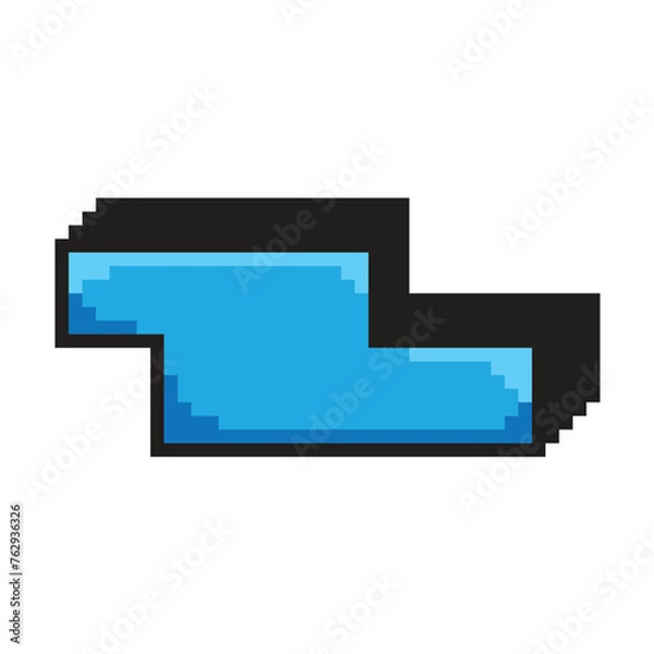 Fototapeta Pixel Button retro game design