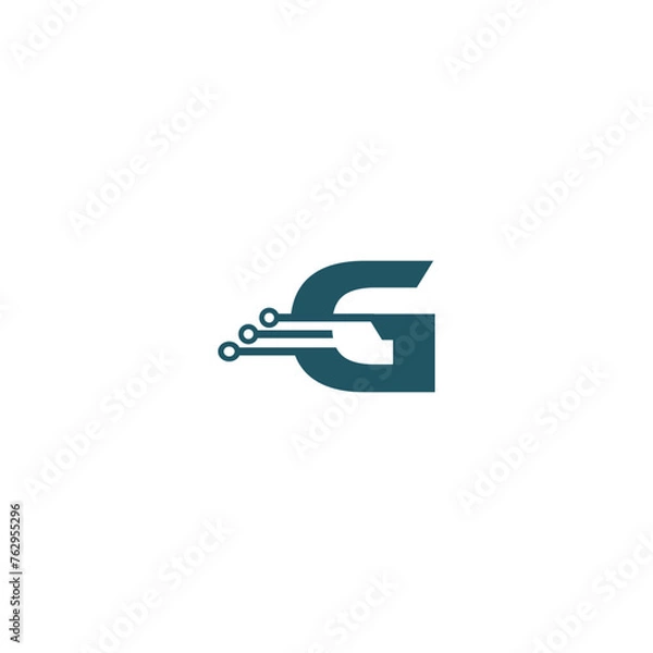 Fototapeta Letter G Technology Logo