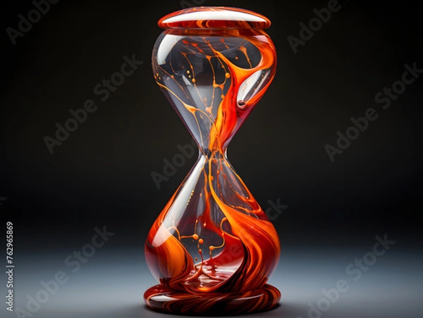 Obraz hourglass with a red liquid in it