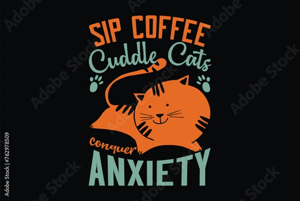 Obraz New Typography Tshirt Design, Cat Tshirt Design, Stylish Tshirt Design,