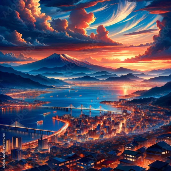 Fototapeta きれいな街並み