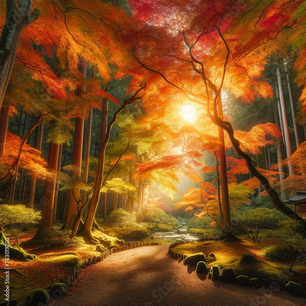 Fototapeta 幻想的な竹林