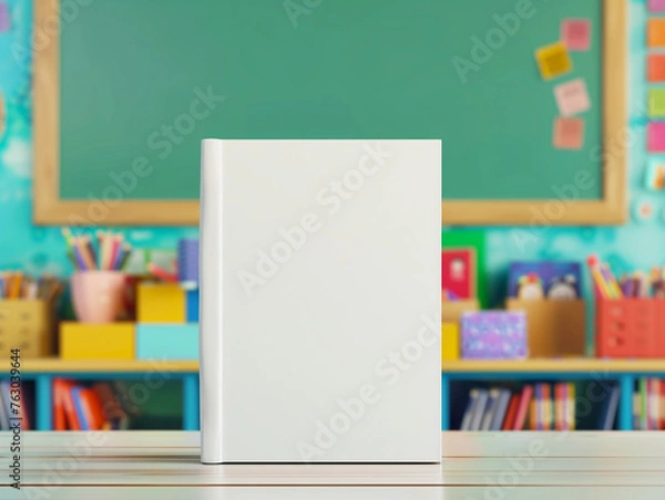 Obraz book mockup in classroom education concept