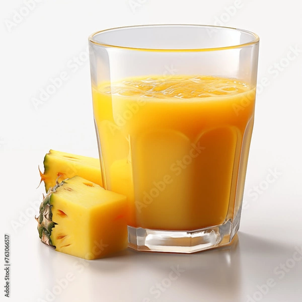 Obraz fresh pineapple juice with pineapples