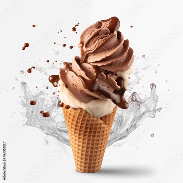 Obraz chocolate ice cream cone