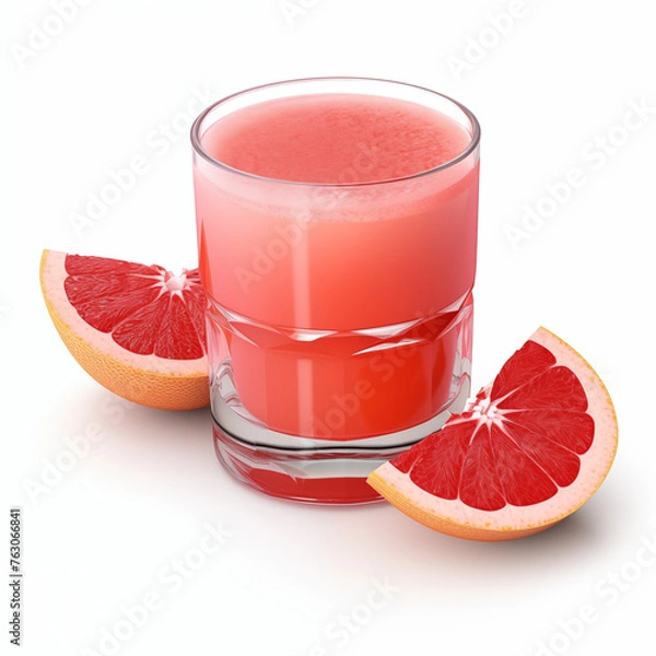 Obraz grapefruit and juice isolated