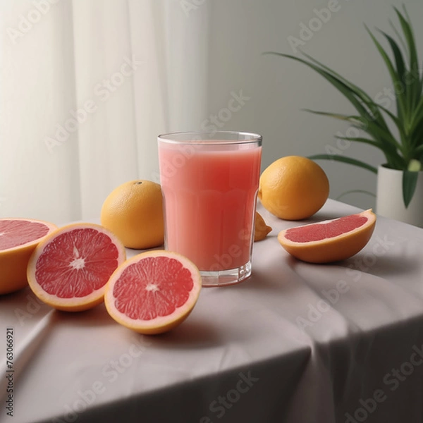 Obraz grapefruit and juice