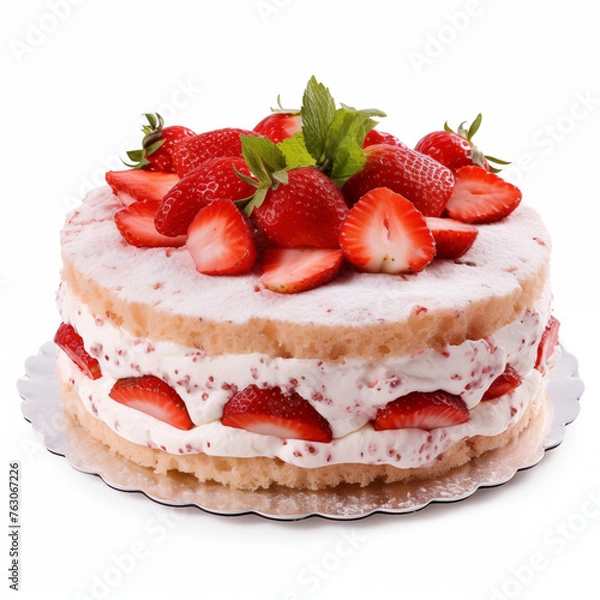 Obraz a fresh Strawberry cake