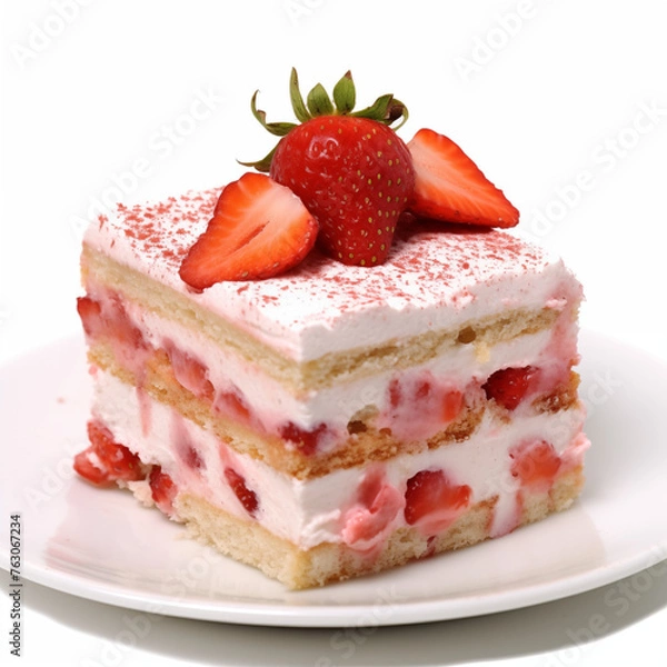 Obraz strawberry cheesecake on a plate