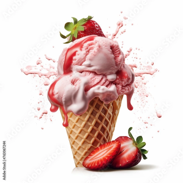 Obraz strawberry ice cream