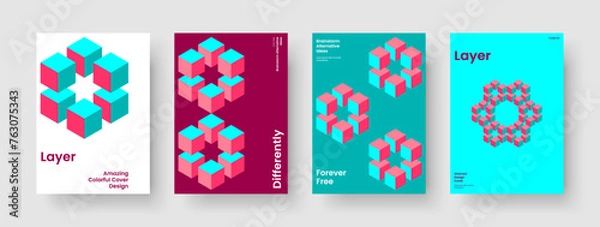 Fototapeta Isolated Business Presentation Design. Creative Banner Template. Abstract Brochure Layout. Background. Book Cover. Poster. Flyer. Report. Newsletter. Pamphlet. Handbill. Portfolio. Magazine