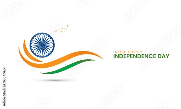 Fototapeta 15 August, Happy Independence Day of India, India Independence day creative design for banner. vector illustration