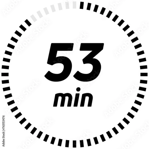 Fototapeta stopwatch 53 minutes