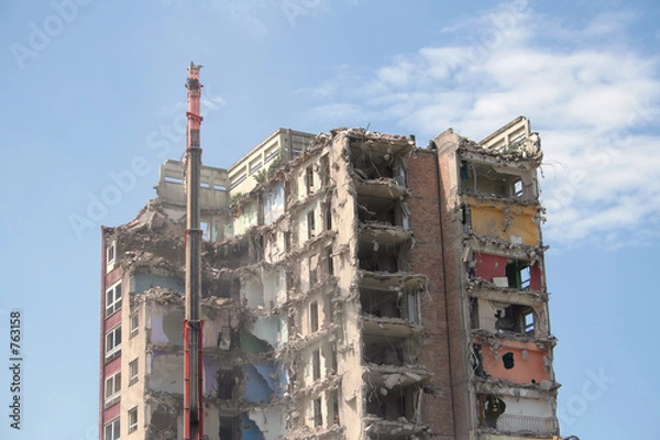 Obraz rozbiórka mieszkań