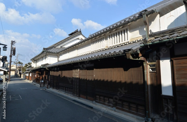 Fototapeta 今井町の町並み　江戸時代の住宅　奈良県橿原市