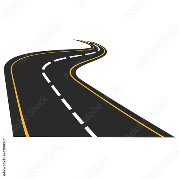 Fototapeta Empty Road Vector