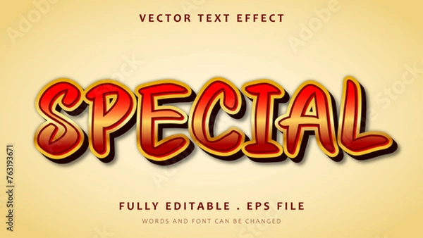 Fototapeta 3d Gradient Special Editable Text Effect Design Template