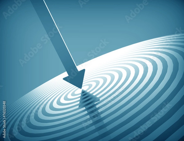 Fototapeta 3d target and arrow