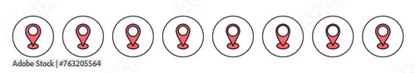 Fototapeta Address icon vector illustration. home location sign and symbol. pinpoint