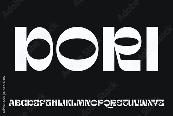 Obraz Vintage retro display font vector