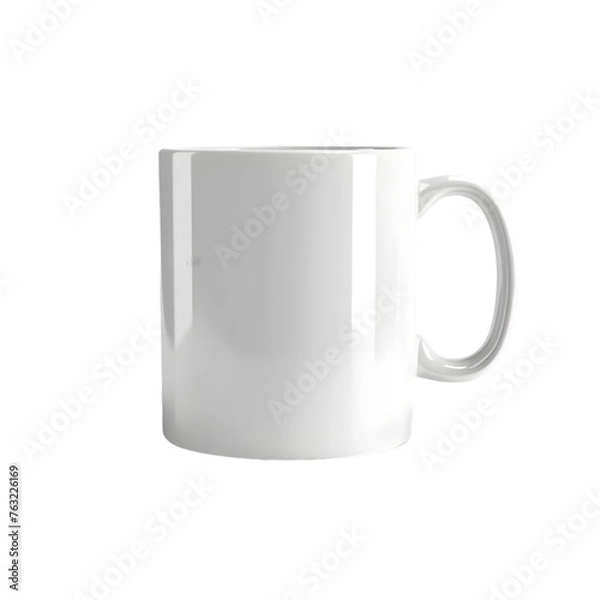 Fototapeta Blank coffee mug mockup isolated on white or transparent background 