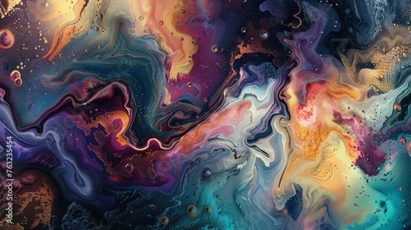 Obraz Textured oil spill background