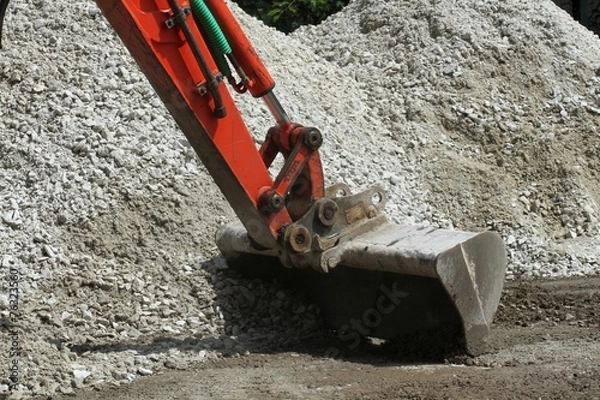 Obraz Mini pelleteuse au travail