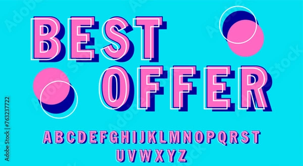 Fototapeta Promotion style display font vector