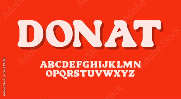 Obraz Vintage Bold Vector Font