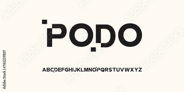 Obraz Modern typeface display font vector