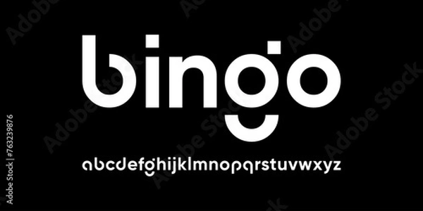 Obraz Modern geometric circular vector font